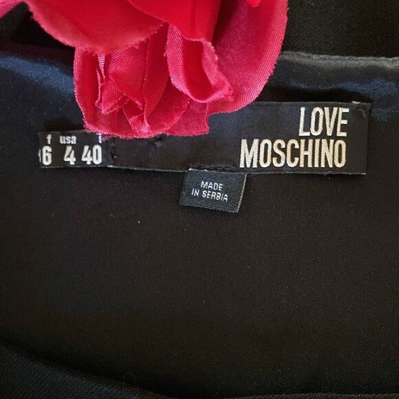 Love Moschino Dress Black Sheath  Wool Blend Empire Line NWOT Sz 4 - Picture 10 of 10